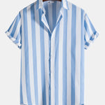 Wide Stripes Print Shirts & Swim Shorts