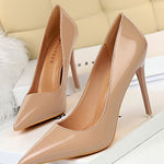 Solid Color Split-Joint Scarpin Salto