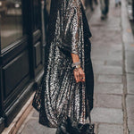 Disco Glamour Sequin Bell Sleeve Kimono
