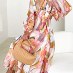 Eclipse Season Printed Long Sleeve Flowy Maxi Dress