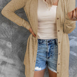 Casual Button Front Open Front Cover Up