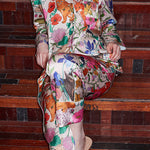 Forest Garden Print Home Long Sleeve Two Piece Set
