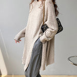 Original Irregular 5 Colors Split-Side Round-Neck Long Sleeves Sweater Top