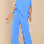 Slim drape high waist casual jumpsuit