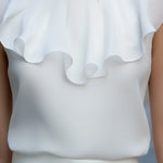 Layered Ruffled Chiffon Sleeveless Blouse