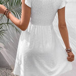 Casual Knit Jacquard Cutout Mini Dress