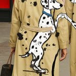 Collared Dog Print Couple Jacket