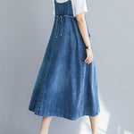 Original Solid Denim Strapless Dress