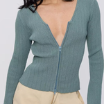V-neck Knitted Cardigan Slim Sweater