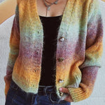 Rainbow Candy Color Sweater Jacket