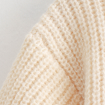 V-neck Cherry Embellished Cardigan Cropped Knitted Sweater