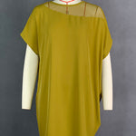 Loose Raglan Sleeve Mesh Split-Joint Round-Neck Mini Dresses