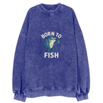 Born To Fish Vintage Sweatshirt