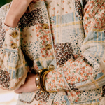 Printed Cotton Jacket with Large Pockets