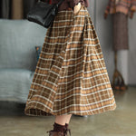 Artistic Retro Plaid A-Line Skirt