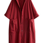 Original Solid Hooded Trench Coats