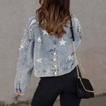 Bead Detail Denim Jacket