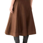 Women's Suede Midi Skirt