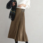 Graceful A-Line Pleated Skirt