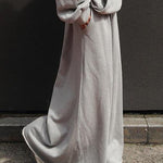 Loose Urban Gray Wide Leg Elastic Waist Pants