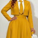 Long Sleeves Skinny Solid Color Notched Collar Blazer Outerwear