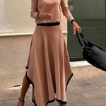 Long Sleeve Skirt Two Piece Set