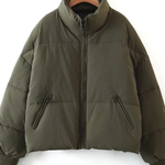 Stand Collar Zipper Pocket Thick Warm Cotton Jacket