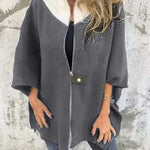 Fashionable Casual Stand Collar Zippered Loose Jacket