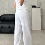 Casual Work Vest and Trousers Two-piece Set