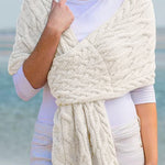 Fashionable women's knitted shawl scarf