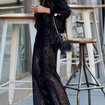 Stylish sequined long-sleeved elegant blazer