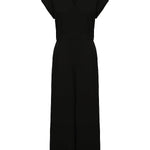 Cap Sleeve Wide Leg Solid Color Jumpsuits