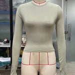 Long Sleeves Skinny Hollow Solid Color Round-Neck T-Shirts Tops