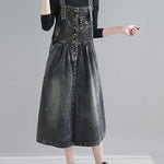 Original Sleeveless With Pocket Denim Dress