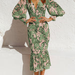 Latisha Floral Smocked Waist Midi Dress