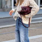 Soft Brown Leopard Print Loose Knit Cardigan