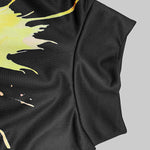 Long Sleeves Loose Flower Print Split-Joint High Neck Sweatshirt Tops