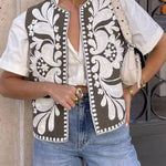 Sleeveless Embroidered Jacket