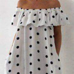 Loose Falbala Polka-Dot Off-The-Shoulder Maxi Dresses