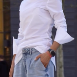 Long Sleeves Loose Solid Color Round-Neck T-Shirts Tops