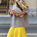 Loose knitted sweater with sequins