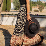 Gloria Bohemian Print Loose Panel Swing Skirt