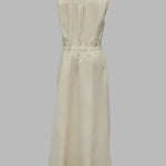Sleeveless Solid Color Lapel Midi Dresses