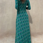 Iconic Crush Floral Half Sleeve Elastic Maxi Dress