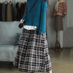 Artistic Retro Plaid A-Line Skirt