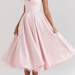 Suspender V-Neck Sleeveless Tutu Maxi Dress