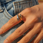 Jessica Druppel Ring Goud-Zilver