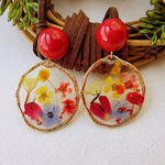 Pressed Flower Earrings - Garden Party
