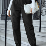 Multicolor Casual Cargo Pants Multi-Pocket Skinny Pants