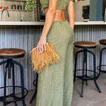 Casual Simplicity Solid Flounce O Neck Regular Jumpsuits